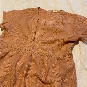 Blush midsummers night dream embroidered dress